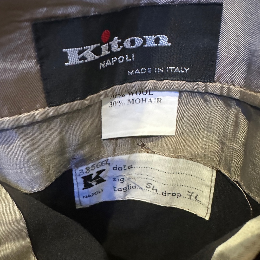 Kiton Brown Gray Sport Coat Premium Wool Mohair Size 54 Drop 7L - Picture 5 of 16